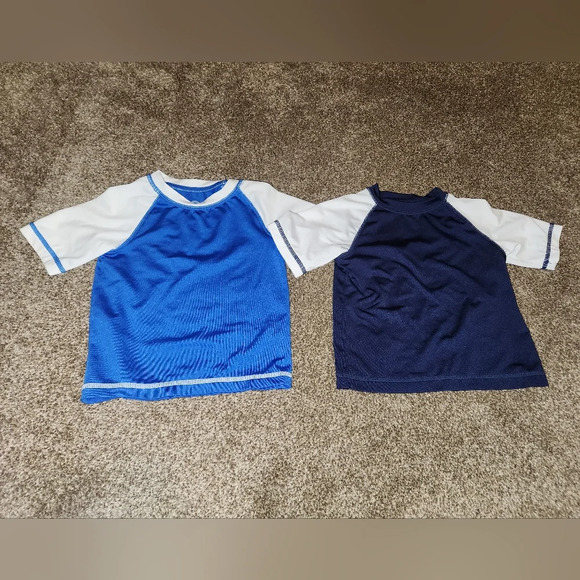 Set of 2 6-9 Months Short Sleeve Swim Tops - Picture 2 of 9